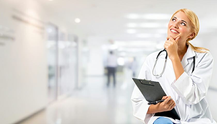 Doctor working in hospital. Healthcare and medical service.